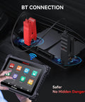 BT900 Wireless Bluetooth Battery Tester Clip For Cars Trucks Motorcycles ATVs SUVs Boats And Yachts 100-2000 CCA Load 9V-30V Range Battery Health Cranking And Charging Tests With Kickass Bluetooth Readouts connected to scan tool