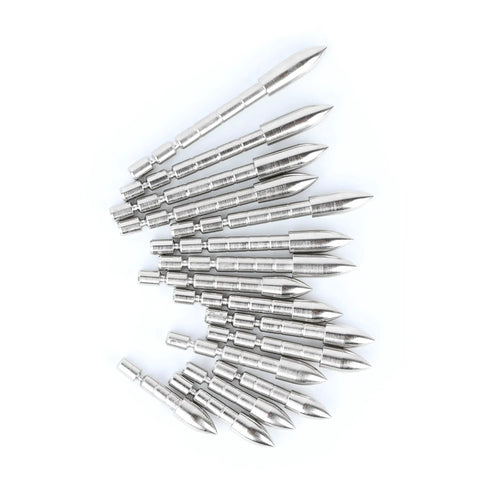 Pro Grade Durable Stainless Steel Archery Insert Arrow Points 4.2mm Glue In 24 Pack With 60 80 100 And 120 Grain Options