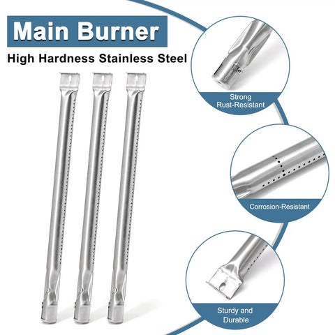 Grill Replacement Parts Kit For A 3 Burner Gas Grill, Includes Grates, Heat Plates And Burners, Fits 720-0787D And 720-0953 Series