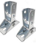 Adjustable Brace Fitting With 180 Degree Turn Joint Connector Bracket For One Half Inch Bolts In One And Five Eighths Inch Strut Channel Electrogalvanized Steel Rust Resistant High Strength Durable Two Pack