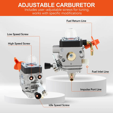 Stihl Trimmer Carburetor Kit For FS90R FS90 FS110R FS100 KM90R KM90 FS100RX FS110 KM110R HT100 HT101 C1Q S174 Carb on display