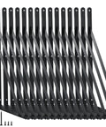 16 Pack Beefy Heavy Duty L Shaped Shelf Brackets 14 Inch Deep, 10 Inch High Black Metal Shelf Support With Screws