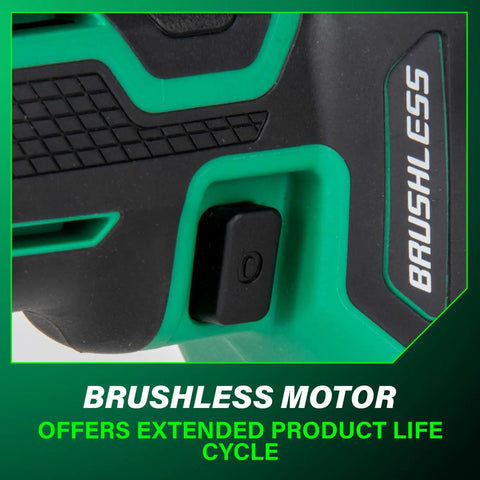 Close-up of 18V MultiVolt Cordless Drywall Cutout Tool with Brushless Motor, 28,000 RPM showcasing brushless motor feature.