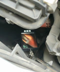 Telescopic LED Inspection Mirror With 360 Degree Rotation For Cars And Machinery, flexible handle, shown in engine bay