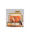 Wireless 16 Inch Picture Light With Built In Rechargeable Battery, Long Lasting Wall Mounted Art Lamp For Gallery Displays illuminating art.