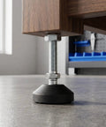 Adjustable Rubber Leveling Feet With M10x50mm Metal Thread 6 Pack Swivel Ball Joint under table corner on concrete floor