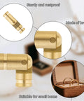 Hidden Brass Barrel Hinges 5 mm For DIY Jewelry Cabinets And Wooden Boxes, 135 Degree Concealed Small Hinges For Tiny Projects