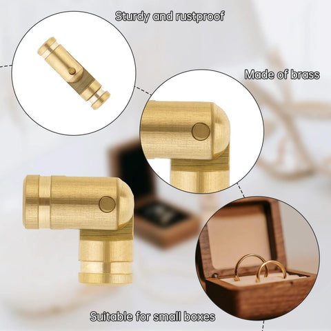 Hidden Brass Barrel Hinges 5 mm For DIY Jewelry Cabinets And Wooden Boxes, 135 Degree Concealed Small Hinges For Tiny Projects