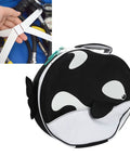 Dive Gear Regulator Bag With Foam Padding, Marine Animal Design Organizer Case, showing luggage strap details