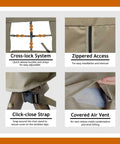 Patio Two Person Egg Chair Cover With Adjustable X Lock System And Zipper For Easy On Off Heavy Duty 100 Percent Waterproof 600D Oxford