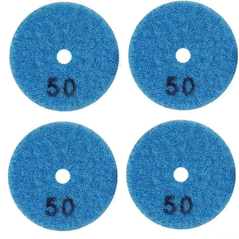 2 Inch Diamond Polishing Pads Kit For Granite Marble Concrete Quartz Stone Wet Or Dry Use Grit Range 50 To 400 4 Pad Set