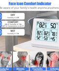 Indoor Outdoor Wireless Thermometer With 3 Remote Sensors Digital Hygrometer Temperature And Humidity Monitor