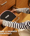Pink 208 Piece Tool Kit for Women With Round Pouch stored in drawer, perfect for apartment living.