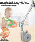 Two Pack Toy Box Hinges With Soft Close And 105 Degree Lid Stay Tension Adjustable Slow Down Chest Hinges installed illustration