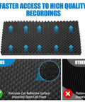 Killer 4 Pack Acoustic Foam Panels 48 X 24 X 2 Inch Egg Crate Sound Proofing Wedges showing precision-cut surface for audio absorption.