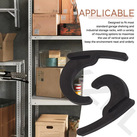 Universal Hooks For Garage Shelving And Industrial Storage Racks With Keyhole Slots UV Resistant Holds Up To 40 Lbs