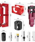 Rock Solid Door Hinge Jig Kit With Router Template And Mortise Chisel Guide For Latch Install Zero Sweat Setup For Diy Homeowners Who Want A Flawless Finish Every Single Time components displayed in various sizes.