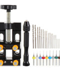 Hand Drill Kit For Jewelry Making And Woodworking Rotary Drill With Twist Bits Vise And PCB Drill Bits for crafting