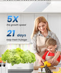12 Pod Hydroponics Indoor Garden System With LED Grow Light And Pod Kit Germination Starter 4L Water Pump Height Adjustable used in kitchen