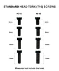 Image of Pro Grade Torx Screw Set For Precision Tools And Mounts, Includes 6-48 And 8-40 Sizes, shown in various lengths.