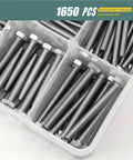 All Purpose Hex Bolt Kit M6 M8 M10 In 304 Stainless Steel, 1650 Piece Fastener Set For DIY Projects, Auto, Garage And Home Repairs, Heavy Duty Hardware Essentials. Assortment box with stainless hex bolts