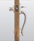 Avalon Front Door Handleset With Reversible Interior Lever No Fuss Non Locking Exterior Entry Handle In Venetian Bronze Microban Protection Deadbolt Not Included Easy DIY Install For Quick Home Upgrade side view