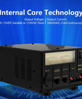 Beefy 30 Amp Benchtop Power Supply Pro Grade Regulated AC To DC Converter with adjustable 9V to 15V and cooling fan