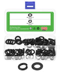 M8 Stainless Steel Split Lock Washers And Flat Washers Kit 100 Pieces With 50 Split Lock Washers And 50 Flat Washers 304 Stainless Rustproof Plain Finish Built To Last For DIY Projects Auto Machinery And General Hardware, 100-piece case