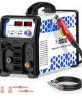 Plug And Play Plasma Cutter With Built In Air Compressor, 40A 120V IGBT Inverter Digital Cutting Machine front view