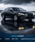 Black Nissan Maxima on wet pavement, suitable for Plug And Play Rack And Pinion Assembly For Nissan Maxima 2009 2014 Replacement Kit