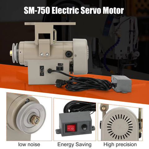 Beast 750W Sewing Machine Servo Motor For Industrial Use, AC110V, Three Quarter HP, with control panel, durable metal case