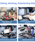 Slick Heavy Duty Abs Steering Wheel Dashboard Tray Compatible With Tesla Cybertruck 2023 To 2025, versatile for work and meals.