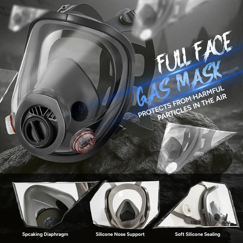 Full Face Papr Respirator With Powered Air Purification And Carbon Filter Handling Dust Paint And Strong Fumes For Trades Pros Zero Sweat Or Hassle While Delivering Solid All Shift Protection And Crisp View Built Different And Dependable