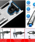 Heavy Duty Full Extension Drawer Slides With Locking Mechanism, Detachable For Easy Removal, 850mm length, steel construction