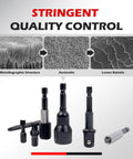 Stringent quality control of Magnetic Nut Driver Set for Impact Drills, 35 Piece showing metallographic structure and bits