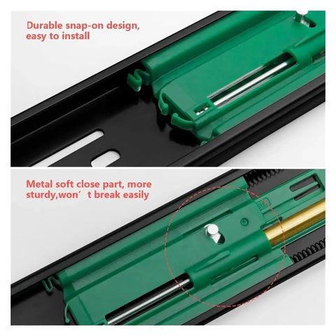 10 Pair 22 Inch Full Extension Drawer Slides With Side Mount And Soft Close Quiet Glide No Tools Needed Detachable Quick Release Latches