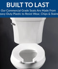 Commercial Open Front Round Plastic Toilet Seat Heavy Duty Industrial With Lid Easy Top Tighten Hinges Stainless Steel Hardware