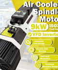 ATC Air Cooled Spindle Motor 9KW Workhorse With ISO30 Tool Holder, Automatic Tool Change, CNC Milling Spindle, VFD Inverter