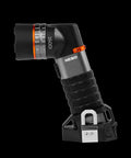 LuxTreme SL100 Spotlight Beast With 1 Mile Beam And 640000 Candlepower, side view with ergonomic grip and mounting clip