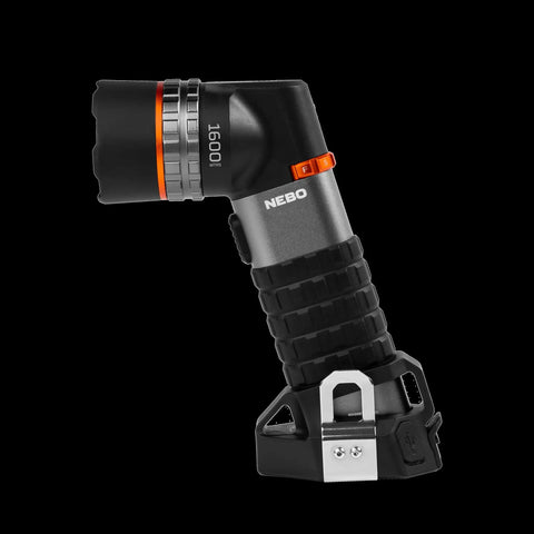 LuxTreme SL100 Spotlight Beast With 1 Mile Beam And 640000 Candlepower, side view with ergonomic grip and mounting clip
