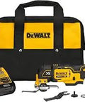 20V Max XR Brushless Pro Grade Oscillating Multi Tool Kit with bag, charger, and attachments.