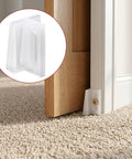 4 Pack Pocket Door Bottom Guide Set Plastic Sliding Door Hardware Adjustable Floor Mounted Guides For Home Office White Durable Quiet Smooth Sliding Replacement For Barn Style Pocket Doors