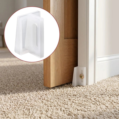 4 Pack Pocket Door Bottom Guide Set Plastic Sliding Door Hardware Adjustable Floor Mounted Guides For Home Office White Durable Quiet Smooth Sliding Replacement For Barn Style Pocket Doors