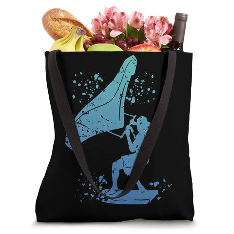 Colorsplash Wing Foil Wingsurfing Tote Bag For Men Watercolor Splash Design 16 By 16 Inch Carryall with groceries inside