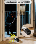 Door Stop Alarm 2 Pack With 120dB Siren Floor Wedge Door Stopper And Security Alarm Travel Friendly for home security.