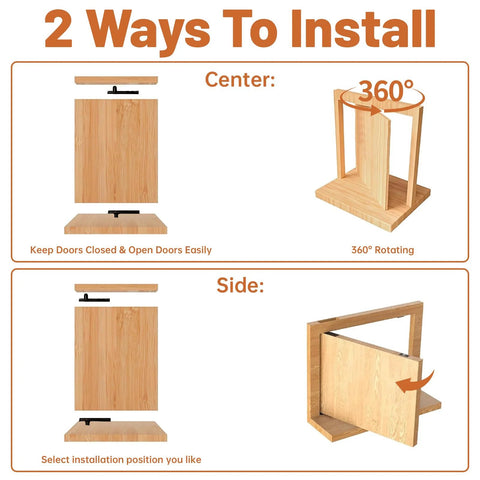 Installation guide for Hidden Pivot Hinge Kit For Secret Bookcase Doors With Smooth 360 Degree Rotation Heavy Duty Hardware