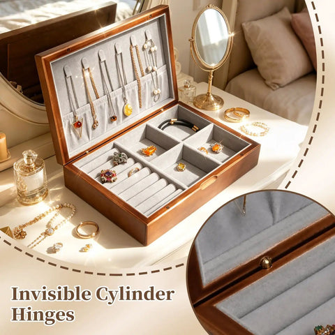 Jewelry box with 50 Pack Brass Barrel Hinges 5x15mm Hidden Concealed Folding Hinges For Jewelry Boxes, black finish.