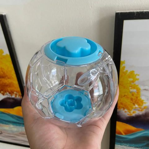Dwarf Hamster Ball 5.1 Inch With Football Design Durable Running Ball For Tiny Pets Secure Metal Screws Safe Sturdy Play Toy