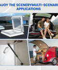 Rock Solid 20 Inch Gas Struts Deliver A Smooth 15 Pound Lift Force Perfect For Rv Doors Trailers Toolbox Lids And Truck Beds Work Like A Charm Heavy Duty 2 Pack Set used in various applications including RVs and trailers.