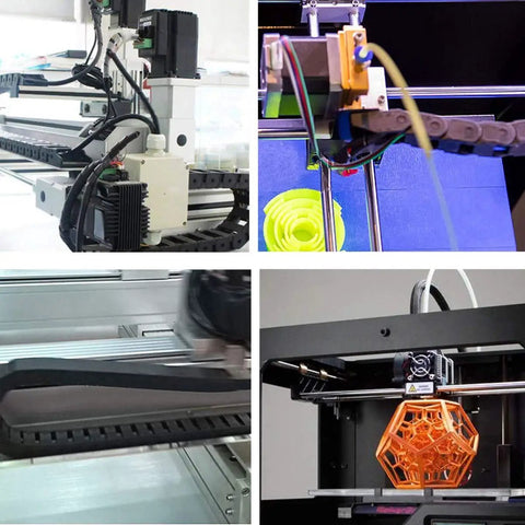 10X10mm 1m Black Plastic Flexible Drag Chain Cable Carrier for 3D Printer and CNC wiring installed in machines